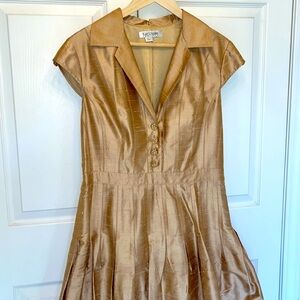 Vintage Kay Unger New York Gold Metallic Dress